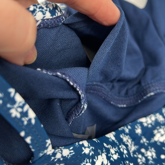 Rosezuzu Ruched High Neck Keyhole Ditzy Baby’s Breath Floral Tummy Control Swim - Picture 9 of 15